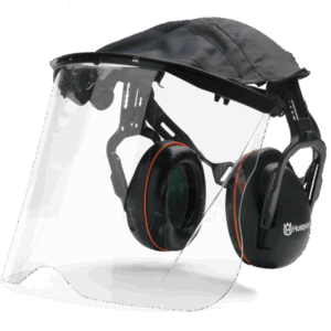 Hörselskydd med plexivisir 